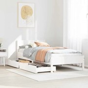 vidaXL Σκελετός Κρεβ. Χωρίς Στρώμα Λευκό 90x190 εκ Μασίφ Πεύκο
