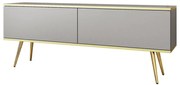 Έπιπλο Τηλεόρασης Oro STV_Sz+GL 135x32x53cm Grey-Gold