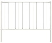 vidaXL Πάνελ Περίφραξης με Στύλους από Ατσάλι με Ηλεκτροστατική Βαφή 1,81x1 μ. Λευκό