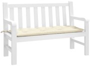 vidaXL Μαξιλάρι Πάγκου Κήπου Κρεμ 120x50x7 εκ. Ύφασμα Oxford