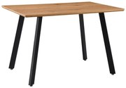 Τραπέζι Toafel MDF σε φυσική απόχρωση με μαύρα μεταλλικά πόδια 120x80x75εκ 120x80x75 εκ.