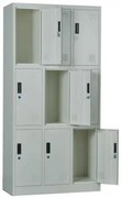 LOCKER 9 θέσεων Μεταλλικό Γκρι 90x40x185cm Ε6003,1