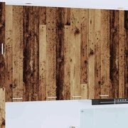 vidaXL Κρεμαστό ντουλάπι με πόρτα Riga Παλιό Ξύλο 60 x 31 x 100 εκ.