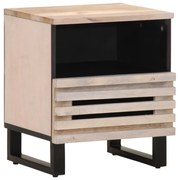 vidaXL Κομοδίνο 40 x 33 x 46 εκ. από Μασίφ Ξεβαμμένο Ξύλο Μάνγκο