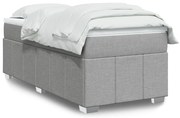 vidaXL Κρεβάτι Boxspring με Στρώμα Ανοιχτό Γκρι 80x200 εκ. Υφασμάτινο