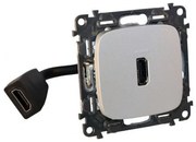 Πρίζα HDMI Προκαλωδιωμένη Αλουμίνιο Valena Allure 754967 Legrand-755167-Αλουμίνιο 755167