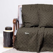 Ριχτάρι Tymfi Black-Beige Aslanis Home Διθέσιο 180x250cm Βαμβάκι-Polycotton