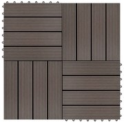 vidaXL Πλακάκια Deck 22 τεμ. Σκούρο Καφέ 30 x 30 εκ. 2 μ² από WPC