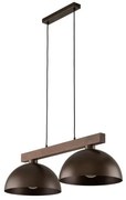 Κρεμαστό Φωτιστικό Οροφής 2xE27 15W IP20 Oslo TK Lighting-4507-Καφέ 4507