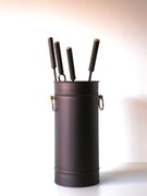 Κρεμανταλάς Κουβαδάκι Σιδερένιο Μασίφ Με Αξεσουάρ Φ20x32εκ. Καφέ Σκουριά Σωλήνα Oro