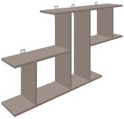 Ραφιέρα τοίχου Vertoura pakoworld σε μόκα απόχρωση 116x18.5x60cm 361-000090