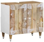 vidaXL Ντουλάπι Μπάνιου 62 x 33 x 58 εκ. από Μασίφ Ξύλο Μάνγκο