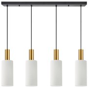 Φωτιστικό Οροφής  SE21-GM-4-4BL-GL3 ADEPT TUBE Gold Matt Pendant White Glass+ - 77-8658 - 51W - 100W - 77-8658
