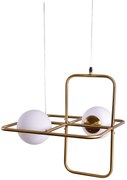 Φωτιστικό Οροφής  SE 133-2PS ATHEN PENDANT LAMP BRUSHED BRASS Γ4 - 51W - 100W - 77-3592