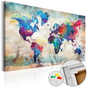 Πίνακας φελλού - World Map: Colourful Madness [Cork Map] 90x60