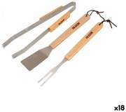 Σκεύη για Μπάρμπεκιου Algon Ξύλο x18 (3 Τεμάχια)