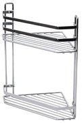ESTIA ΕΤΑΖΕΡΑ ELEGANT ΜΕΤΑΛΛΙΚΗ ΓΩΝΙΑΚΗ 2 ΘΕΣΕΩΝ 32x28x18cm ΧΡΩΜΙΟΥ