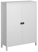 Κομότα Δίφυλλη Marocco Λευκό 99x37x130.5cm TO-MARKOM2DWHITE