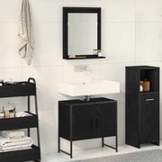 vidaXL Σετ Επίπλων Μπάνιου με αποθήκευση 2 pcs Μαύρο 60 x 33 x 60 εκ