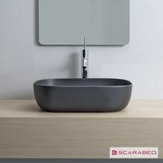 Νιπτήρας Πορσελάνης Glam 56x39 Scarabeo Ardesia (Black Matt) 1804-401