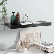 Ράφι Τοίχου Γυαλιστερό Μαύρο 60 x 23,5 x 3,8 εκ. MDF 323769