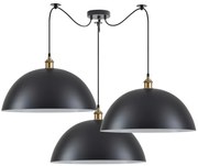 SE21-BR-10-BL3-MS50 MAGNUM Bronze Metal Pendant Black Shade with Black Fabric Cable+ HOMELIGHTING 77-8701