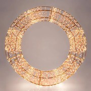 ΣΤΕΦΑΝΙ ΦΩΤΙΖΟΜΕΝΟ, 2880  ΘΕΡΜΑ LED, ΜΕ ΜΕΤΑΣΧΗΜΑΤΙΣΤΗ, ΧΑΛΚΟΥ, 50cm 600-22427