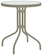 Τραπέζι Watson μέταλλο σαμπανιζέ-γυαλί Φ60x70εκ 60x60x70 εκ.