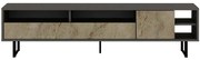 Έπιπλο Τηλεόρασης Luga 382NRC2516 180x29,8x44,7cm Grey-Travertine Beige