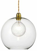 Φωτιστικό Οροφής Μονόφωτο Aca Pythia V3643330CL Gold/Clear