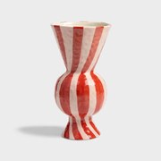 Βάζο Rhombic Κόκκινο - Άσπρο Κεραμικό Η29.5 x Ø 16 cm Home - &amp;k Amsterdam