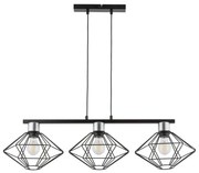 Φωτιστικό Οροφής-Ράγα Vario 3 40560 28x87x80cm 3xE27 60W Black-Silver Sigma Lighting