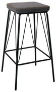Σκαμπό Μπαρ Panton Vintage Grey ΕΜ779,1 43x43x76cm Σετ 2τμχ Μέταλλο,Τεχνόδερμα