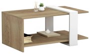 Τραπεζάκι σαλονιού WILMA C8950.11 Μελαμίνης σε Φυσικό - Λευκό 80x50x35Υεκ. 80x50x35 εκ.