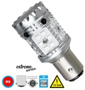 GloboStar® 81237 Λάμπα Αυτοκίνητου 1157 - BAY15D - P21/5W 3rd Generation Can-Bus Extreme Series LED 24 SMD 3030 28W 3360lm 360° DC 12V IP20 Κόκκινο