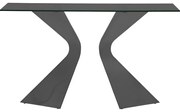 Κονσόλα Gloria Γυάλινη  Μαύρη  140x45x81εκ - Μαύρο