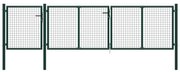 vidaXL Πόρτα Περίφραξης Κήπου Πράσινη 400 x 75 εκ. Ατσάλινη
