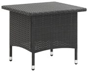 vidaXL Τραπέζι Κήπου Μαύρο 50 x 50 x 47 εκ. από Συνθετικό Ρατάν