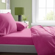 DIMcol ΣΕΝΤΟΝΙΑ ΣΕΤ 4 τεμ Cotton 100% 220Χ240 Solid 499 Fuchsia 1934815506249930