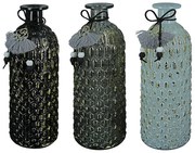 Βάζο ArteLibre Μπουκάλι Γυαλί 8.5x8.5x25cm Σε 3 Χρώματα