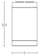 Πλαφονιέρα Φωτιστικό Οροφής 6cm GU10 LED 7W IP54 Zambelis E220 Λευκό