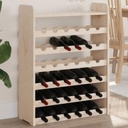 vidaXL Ραφιέρα Κρασιών με Επάνω Σανίδα 67,5x25x87εκ. Μασίφ Ξύλο Πεύκου