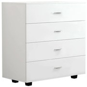Συρταριέρα THORG C8996.03 με 4 Συρτάρια Λευκή 80x40x83Y εκ. 80x43x83 εκ.