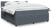 ΚΡΕΒΑΤΙ BOXSPRING ΜΕ ΣΤΡΩΜΑ ΣΚΟΥΡΟ ΓΚΡΙ 200X200 ΕΚ. ΒΕΛΟΥΔΙΝΟ 3290137