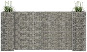 vidaXL Συρματοκιβώτιο Γλάστρα Σχήμα «Η» 260x40x120 εκ. Ατσάλινο Σύρμα