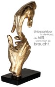Γλυπτό Χέρια 'Two Hands' Πολυρεζίνη Χρυσό 8x13.5x29cm