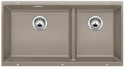 Blanco Subline-U 480/320-U Tartufo SILGRANIT™ PuraDur™ Γρανιτένιος Νεροχύτης Υποκαθήμενος με 2 Γούρνες 85,5x46 cm
