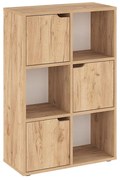 Βιβλιοθήκη Bookel μελαμίνης σε oak απόχρωση 59.5x27.5x89εκ