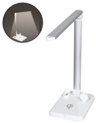 CHATEAU 86101 Μοντέρνο Φωτιστικό Γραφείου Λευκό LED 5 Watt 1000lm DC 5V Αφής &amp; Καλώδιο Τροφοδοσίας USB με Ασύρματη Globostar 86101 Λευκό