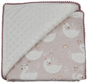 Κουβέρτα Minky Αγκαλιάς (90x90) Bebe Stars Swan 3143